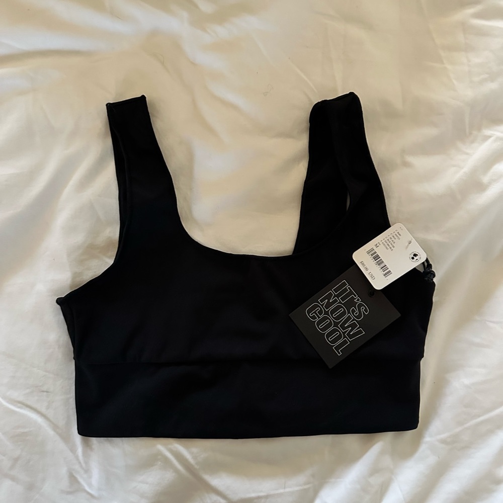 Free People It’s Now Cool The Contour Crop Surf Top Black Medium M